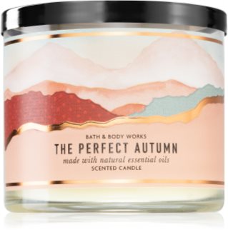 Bath & Body Works The Perfect Autumn vonná sviečka s esenciálnymi olejmi