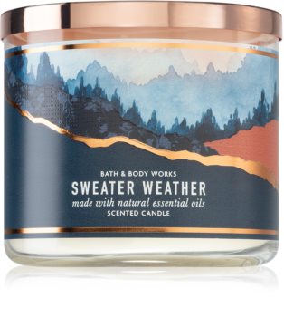 Bath & Body Works Sweater Weather lumânare parfumată  cu uleiuri esentiale