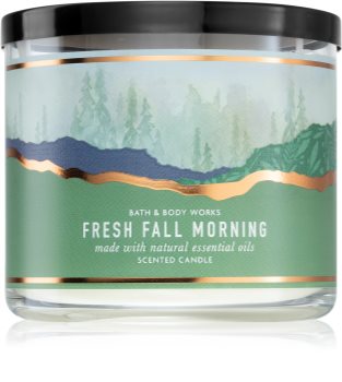 Bath & Body Works Fresh Fall Morning vela perfumada com óleos essenciais