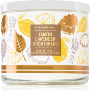 Bath & Body Works Lemon Lavender Shortbread vela perfumada