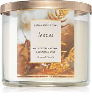 Bath & Body Works Leaves lumânare parfumată  cu uleiuri esentiale