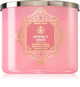Bath & Body Works Bubbly Rosé vela perfumada com óleos essenciais