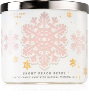 Bath & Body Works Snowy Peach Berry vonná sviečka