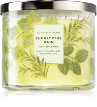 bath and body works eucalyptus mint and rain candle