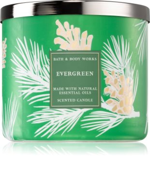 Bath & Body Works Evergreen Tuoksukynttilä Eteerisillä Öljyillä