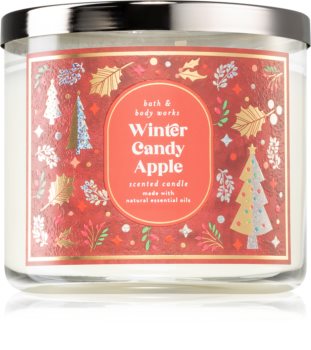 Bath & Body Works "Winter Candy Apple" 3 Wick Scented Candle New 