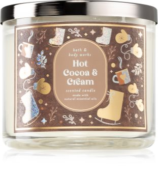 Bath & Body Works Hot Cocoa & Cream vonná sviečka s esenciálnymi olejmi