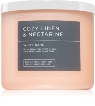 Bath & Body Works Cozy Linen & Nectarine Tuoksukynttilä