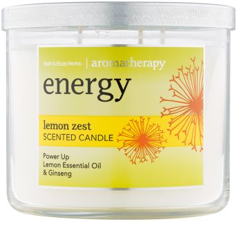 Bath & Body Works Energy Lemon Zest vela perfumado 411 g