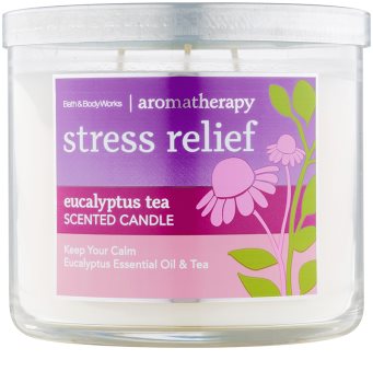 Bath & Body Works Stress Relief Eucalyptus Tea vela perfumada 411 g