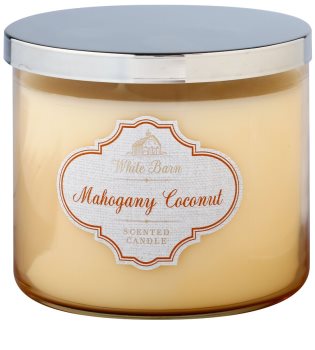 Bath & Body Works White Barn Mahogany Coconut vela perfumada