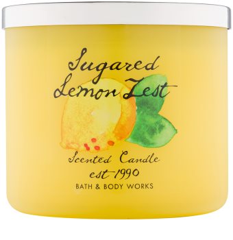 Bath & Body Works Sugared Lemon Zest vela perfumada 411 g