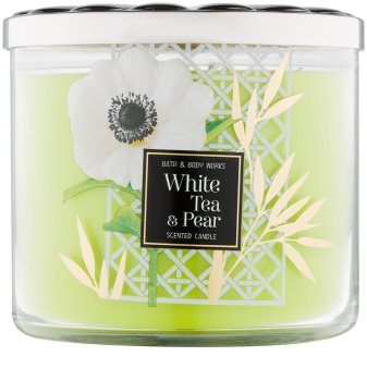 Bath & Body Works White Tea & Pear vela perfumado 411 g