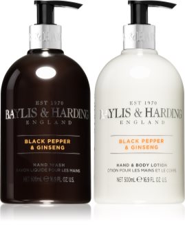 Baylis & Harding Black Pepper & Ginseng ensemble (mains et corps)