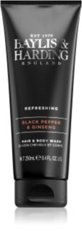 Baylis & Harding Black Pepper & Ginseng gel de douche et shampoing 2 en 1