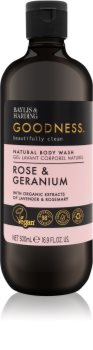 Baylis & Harding Goodness Rose & Geranium gel de duche com fragrância floral
