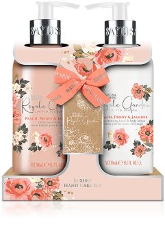 Baylis & Harding Royale Garden Peach, Peony & Jasmine dovanų rinkinys (rankoms ir kūnui)
