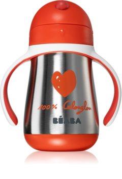 Beaba Stainless steel straw cup Tasse mit Strohhalm