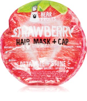 Bear Fruits Strawberry mascarilla para cabello para dar brillo y suavidad al cabello