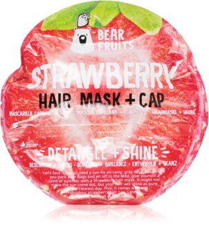 Bear Fruits Strawberry Maske für die Haare für glänzendes und geschmeidiges Haar