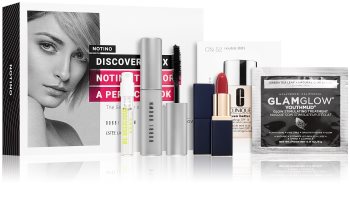 Beauty Discovery Box Notino Tips for a Perfect Look szett Glam Glow GravityMud, DKNY Be Delicious, Clinique Even Better Makeup SPF15 1 ml, Estée Lauder Pure Color Envy Lipstick 04 mini, Bobbi Brown A Smokey Eye Mascara 3 ml hölgyeknek