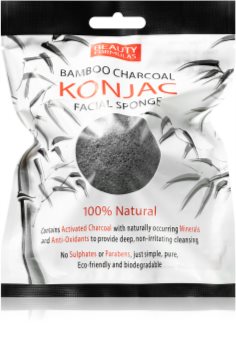 Beauty Formulas Charcoal απαλό απολεπιστικό σφουγγαράκι με ενεργό άνθρακα