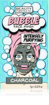 Beauty Formulas Bubble Charcoal καθαριστική μάσκα προσώπου με ενεργό άνθρακα