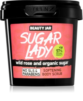 Beauty Jar Sugar Lady Ķermeņa skrubis ar aveņu aromātu