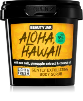 Beauty Jar Aloha, Hawaii Maigs ķermeņa skrubis ar jūras sāli