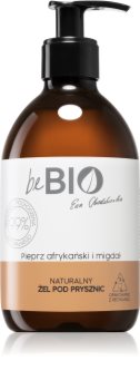 beBIO African Pepper & Almond sprchový gel s povzbuzujícím účinkem