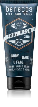 Benecos For Men Only 3 en 1 : shampoing, après-shampoing et gel douche