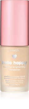 Benefit Hello Happy Flawless Brightening Foundation Mini озаряващ течен фон дьо тен SPF 15