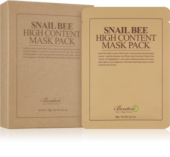 Benton Snail Bee Sheetmaske til kompleks pleje   Med snegleekstrakt