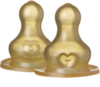 BIBS Baby Glass Bottle Latex Nipple etetőcumi