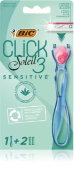 BIC Soleil Click Sensitive женский бритвенный станок + сменные лезвия 2 шт.