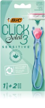 BIC Soleil Click Sensitive máquina de depilação + refil de lâminas 2 pçs