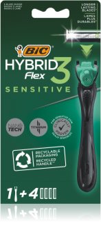 BIC FLEX3 Hybrid Sensitive Partakone + 2 Vaihtopäätä