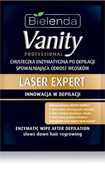 Bielenda Vanity Laser Expert salvietta enzimatica per ritardare la ricrescita dei peli dopo la depilazione