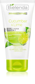 Bielenda Cucumber&Lime почистващ гел 3 в 1 за смесена и мазна кожа