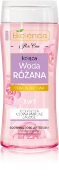 Bielenda Rose Care água de rosas calmante para limpeza 3 em 1