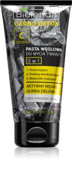 Bielenda Carbo Detox Active Carbon pasta oczyszczająca z aktywnym węglem 3 w 1