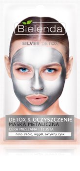 Bielenda Metallic Masks Silver Detox Entgiftende Reinigungsmaske für fettige und Mischhaut