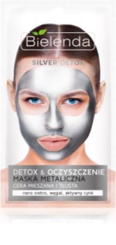 Bielenda Metallic Masks Silver Detox maschera detossinante e detergente per pelli grasse e miste