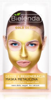 Bielenda Metallic Masks Gold Detox masque détoxifiant régénérant pour peaux matures