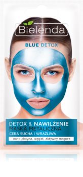 Bielenda Metallic Masks Blue Detox зволожуюча детокс-маска для сухої та чутливої шкіри
