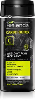 Bielenda Carbo Detox Active Carbon micelarna čistilna voda z aktivnim ogljem za obraz in oči za mastno in mešano kožo