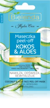 Bielenda Hydra Care Coconut & Aloe slupovací pleťová maska s hydratačním účinkem