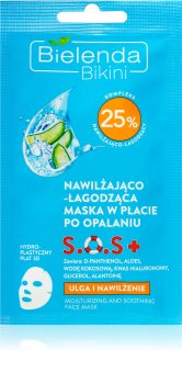 Bielenda Bikini Sheet maska s umirujućim učinkom nakon sunčanja