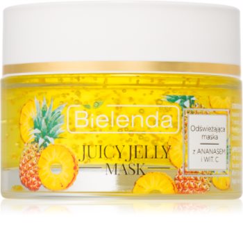 Bielenda Juicy Jelly Pineapple & Vitamine C maschera rinfrescante per pelli stanche