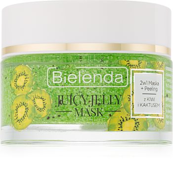 Bielenda Juicy Jelly Kiwi & Cactus máscara purificante e peeling 2 em 1